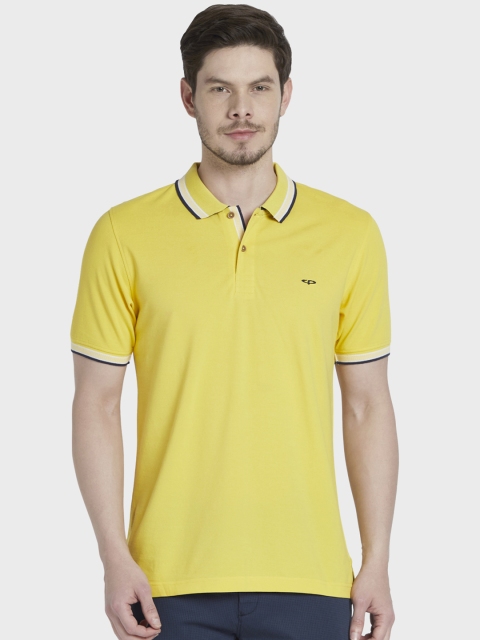 

ColorPlus Men Yellow Solid Polo Collar T-shirt