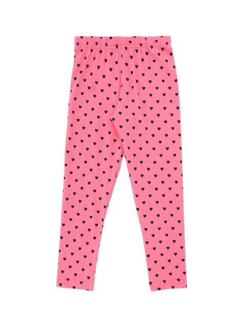 

Pantaloons Junior Girls Pink & Black Printed Ankle-Length Leggings