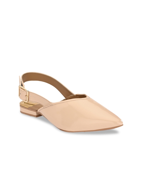 Zebba Women Beige Solid Flats