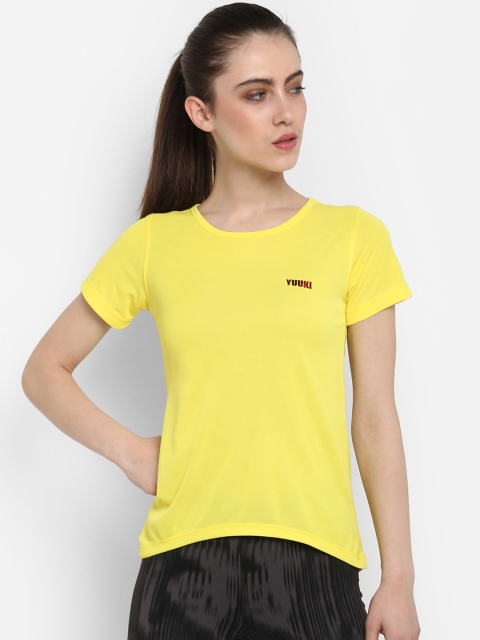 

Yuuki Women Yellow Solid Round Neck T-shirt
