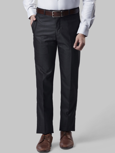 

Raymond Men Black Regular Fit Checked Formal Trousers