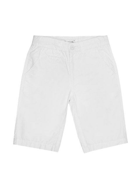 

First Kick Boys White Solid Regular Fit Regular Shorts