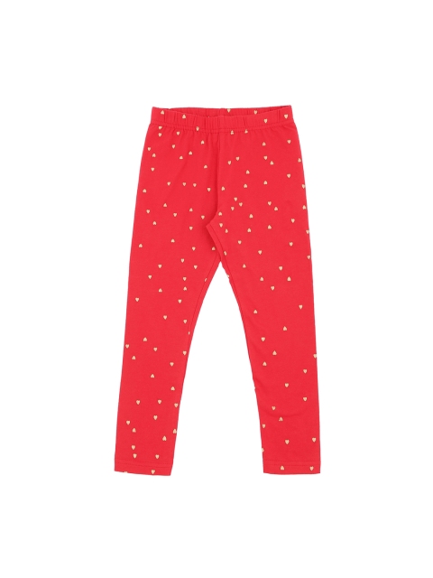 

Pantaloons Junior Girls Red Printed Ankle-Length Leggings