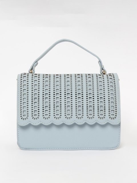 

Ginger by Lifestyle Blue Self Design Handheld Bag
