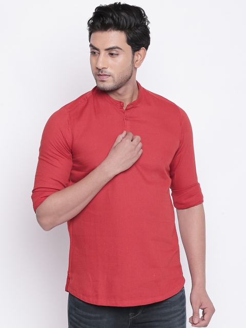 

Integriti Men Red Slim Fit Solid Casual Shirt
