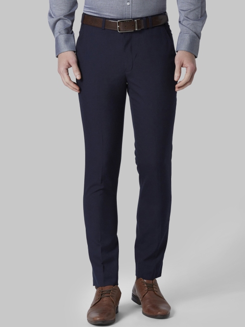 

Park Avenue Men Navy Blue Regular Fit Solid Formal Trousers