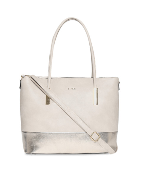 

Stride Cream-Coloured Colourblocked Shoulder Bag