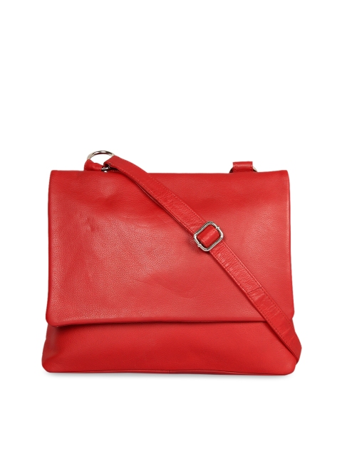 

Leather Zentrum Red Solid Genuine Leather Sling Bag