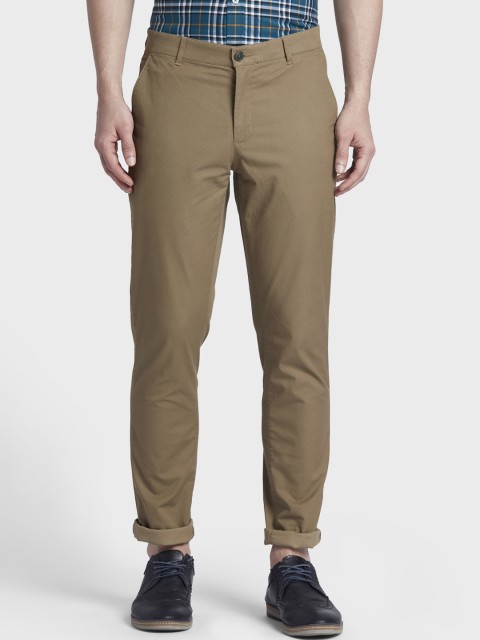 

ColorPlus Men Khaki Regular Fit Solid Regular Trousers