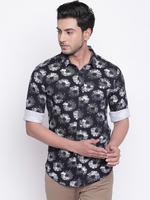 

Integriti Men Navy Blue Slim Fit Printed Casual Shirt