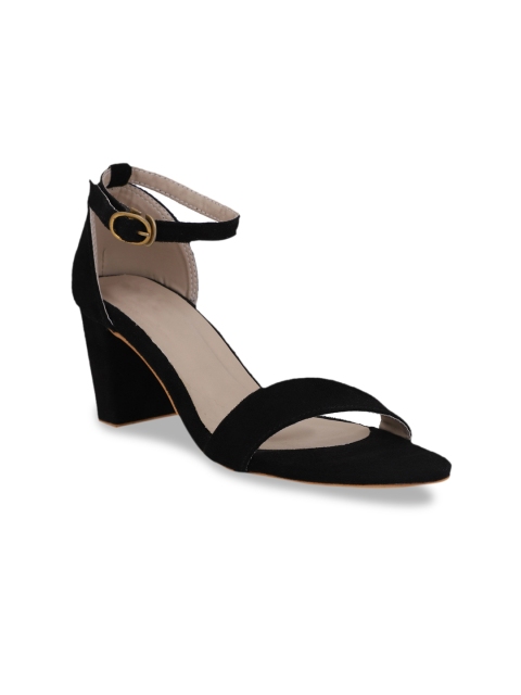 

WOMENS BERRY Women Black Solid Block Heels