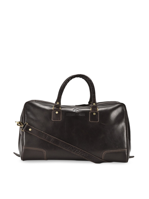 

Leather Zentrum Men Brown Solid Medium Leather Duffel Bag