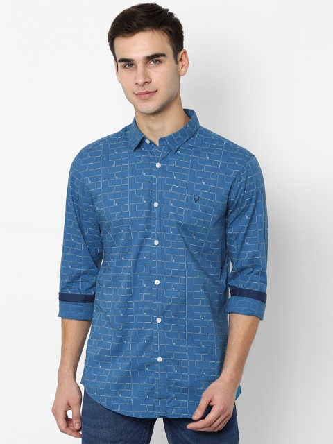 

Allen Solly Sport Men Blue White Regular Fit Checked Casual Shirt