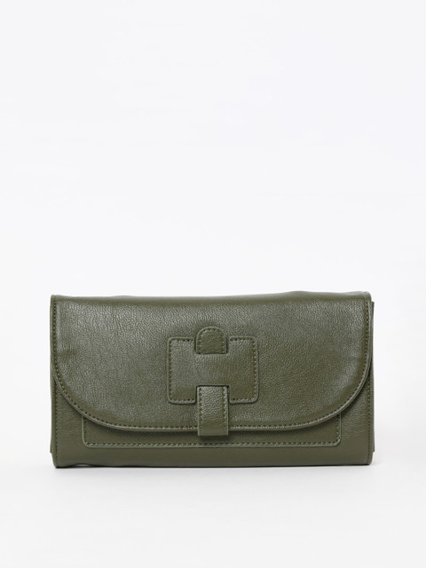 

Ginger by Lifestyle Olive Green Solid Sling Bag