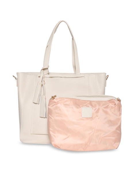

Stride Beige Textured Shoulder Bag With Pouch