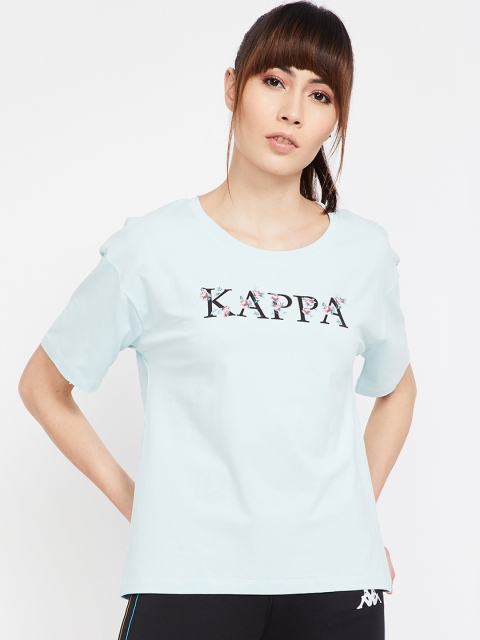 

Kappa Women Blue Printed Round Neck T-shirt