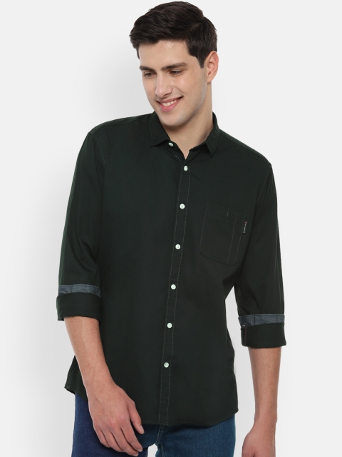 

Louis Philippe Jeans Men Green Slim Fit Solid Casual Shirt
