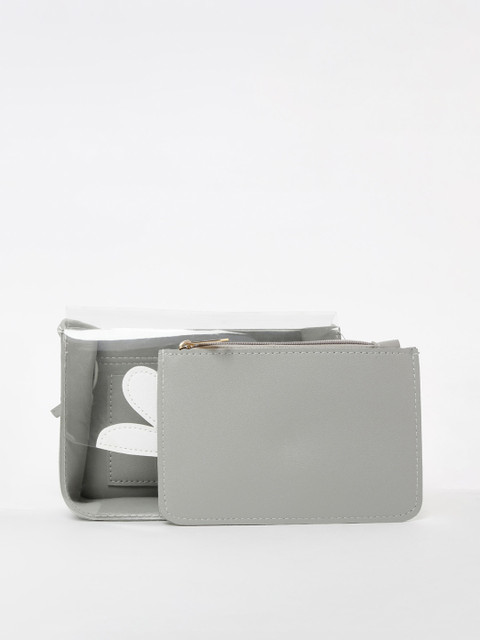 

Ginger by Lifestyle Grey Solid Sling Bag