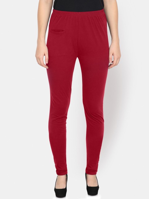 

Yaadleen Women Maroon Solid Ankle-Length Leggings