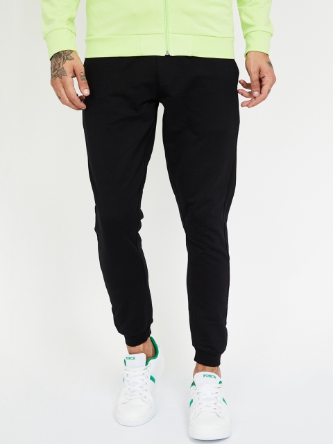 

Smiley World Men Black Solid Slim Fit Joggers