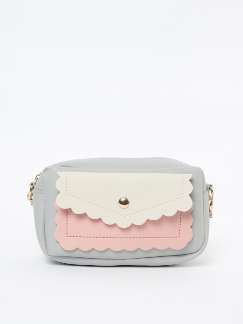 

Ginger by Lifestyle Grey Colourblocked Sling Bag