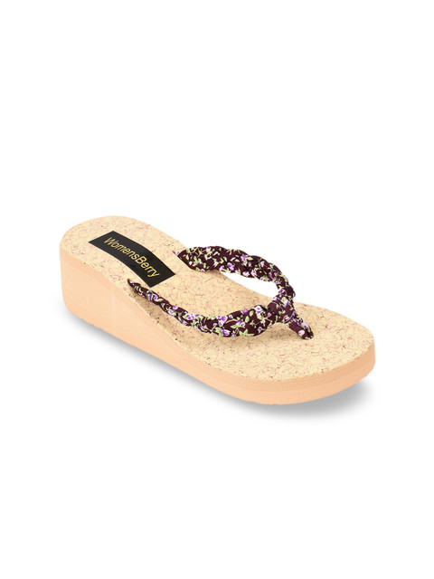 

WOMENS BERRY Women Beige & Purple Solid Sandals