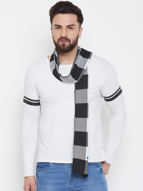 

Alvaro Castagnino Men White & Black Checked Muffler