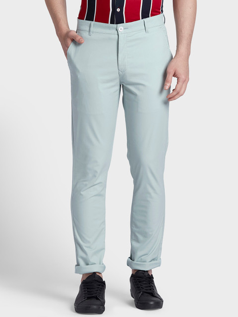

ColorPlus Men Sea Green Regular Fit Solid Regular Trousers