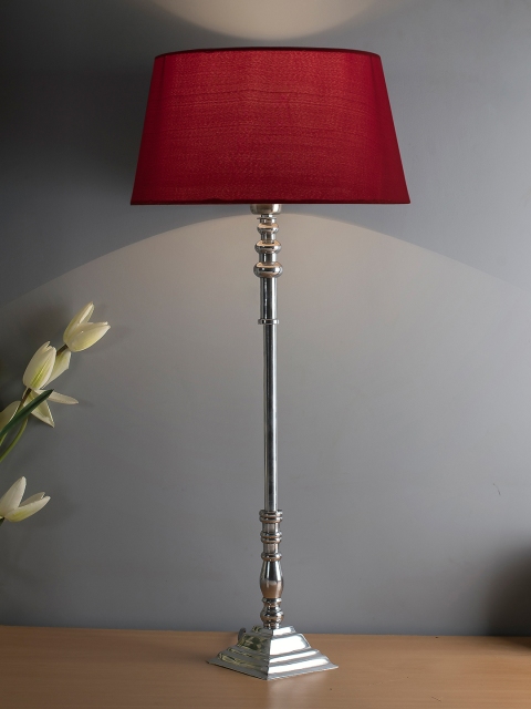 

Homesake Silver-Toned Solid Handcrafted Table Lamp with Shade