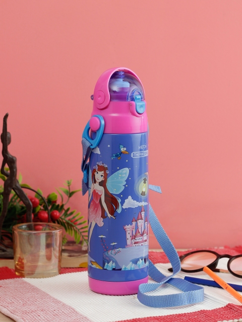 

Milton Kids Blue & Pink Printed Kidzy-650 Thermosteel Water Sipper Bottle 550 Ml