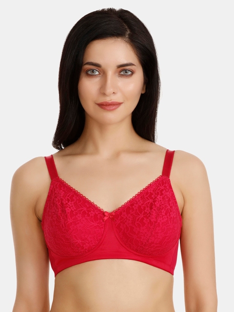 

Zivame Red Lace Non-Wired Non Padded Everyday Lace Bra ZIPY00LFT2ZIRED0