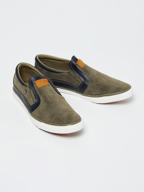 

Fame Forever by Lifestyle Boys Olive Green Slip-On Sneakers