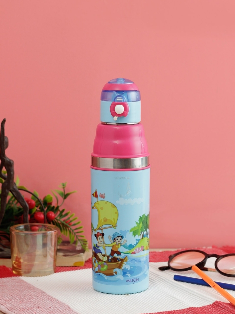 

Milton Kids Blue Printed KOOL STUNNER-600 Steel Water Bottle 520 ml