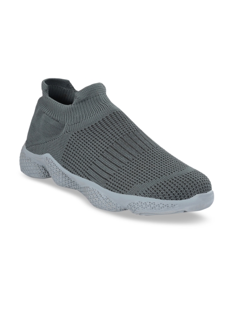 

Big Fox Men Grey Woven Design Slip-On Sneakers