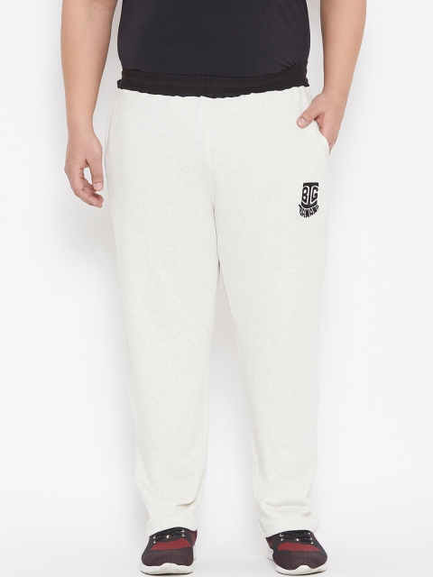 

bigbanana Plus Size Men Grey Solid Straight-Fit Antimicrobial Track Pants