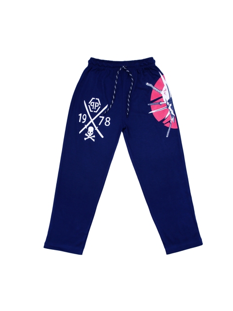 

SWEET ANGEL Girls Navy Blue Solid Straight-Fit Track Pants