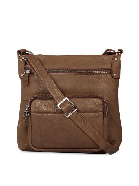 

Leather Zentrum Brown Solid Genuine Leather Sling Bag
