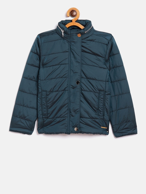 

Okane Girls Teal Green Solid Puffer Jacket