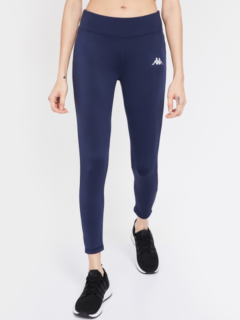 

Kappa Women Navy Blue Solid Tights