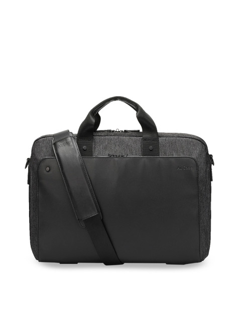

AirCase Unisex Black & Charcoal Grey Solid Laptop Bag