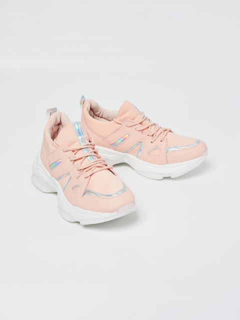 

Ginger by Lifestyle Women Peach-Coloured Sneakers