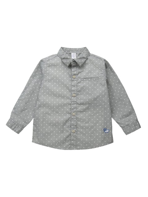 

ZERO THREE Boys Grey Regular Fit Printed Casual Shirt