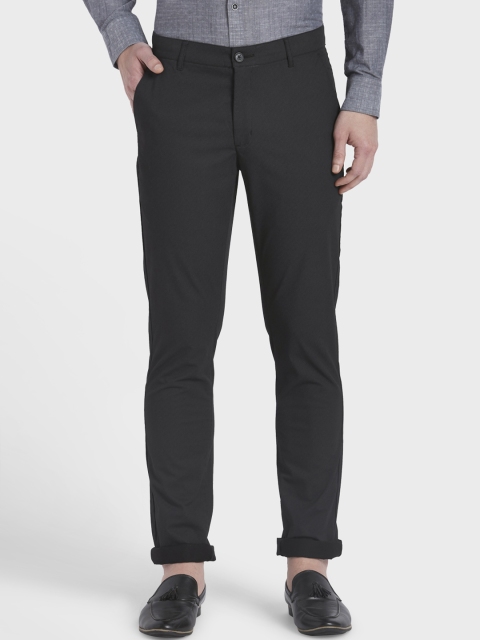 

ColorPlus Men Black Regular Fit Solid Regular Trousers