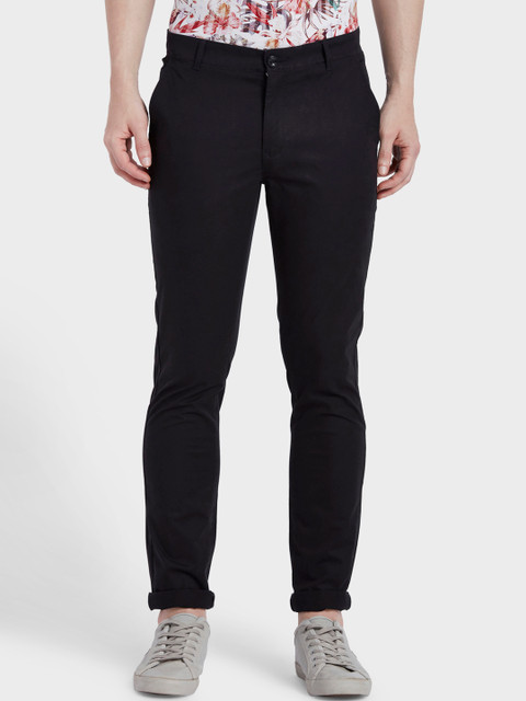 

ColorPlus Men Black Regular Fit Solid Chinos