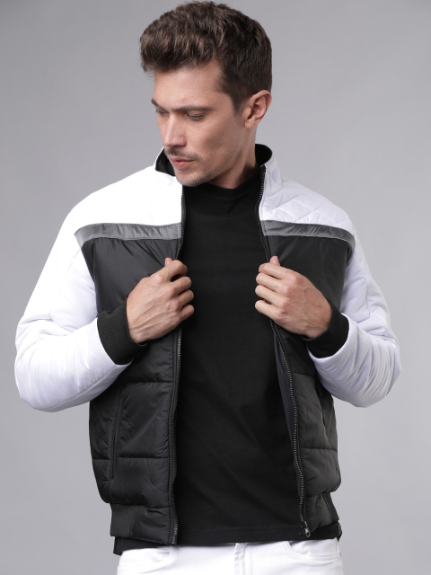 

Ecko Unltd Men Black & White Colourblocked Padded Jacket
