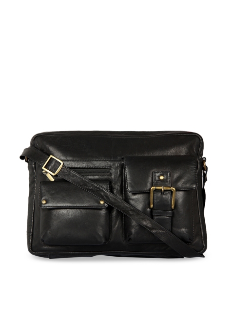 

Leather Zentrum Unisex Black Genuine Leather Laptop Bag