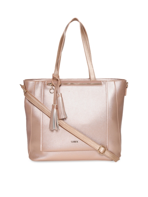 

Stride Rose Gold Textured Shoulder Bag
