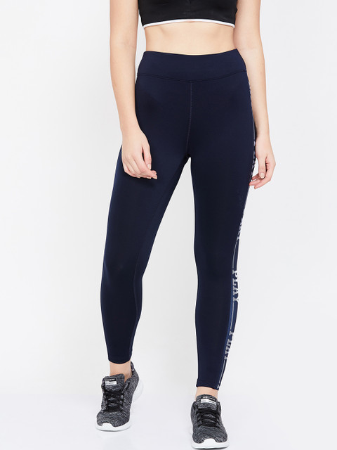 

Kappa Women Navy Blue Solid Tights