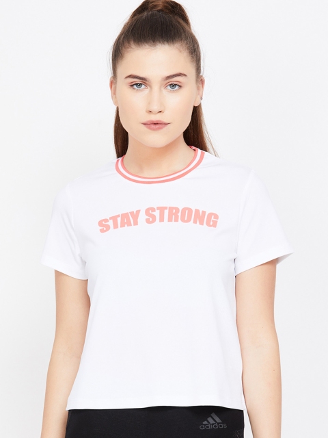 

Kappa Women White Printed Round Neck T-shirt