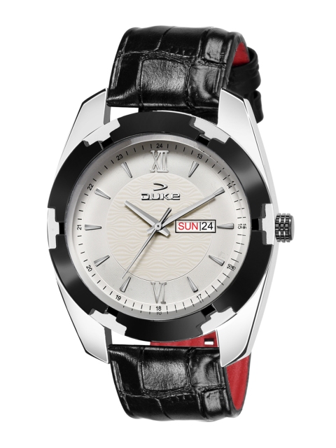 

Duke Men Off-White Analogue Watch DK004RM01S